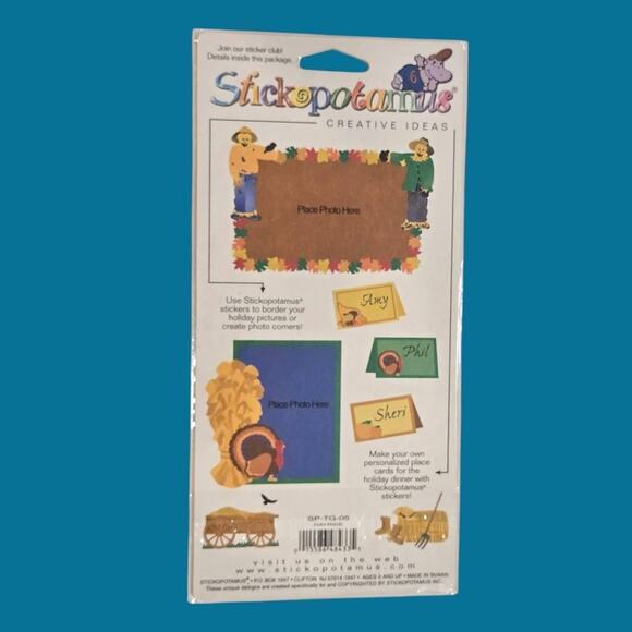 Autumn Stickopotamus Binder Stickers Hayride Turkeys & Cornucopias Thanksgiving - Picture 3 of 5